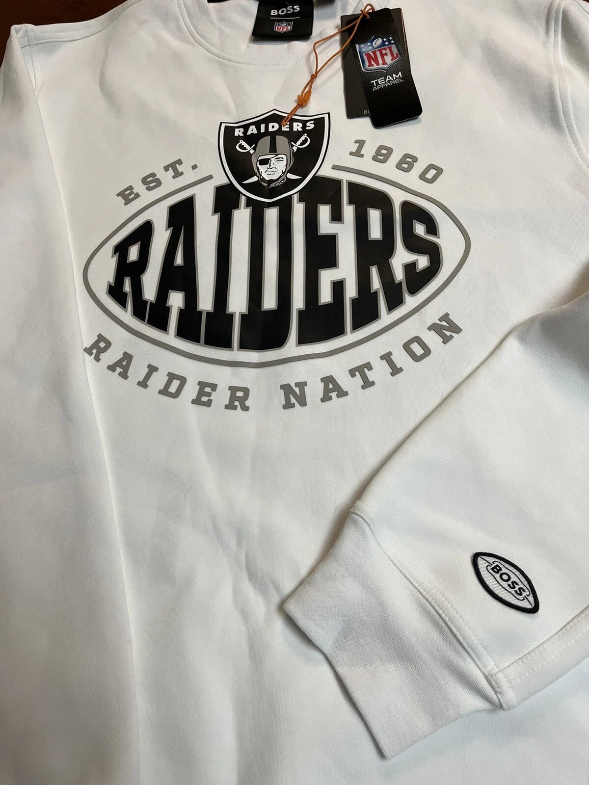 BOSS X NFL Sport Las Vegas Raiders Crewneck Sweatshirt in Regular Fit - Size M