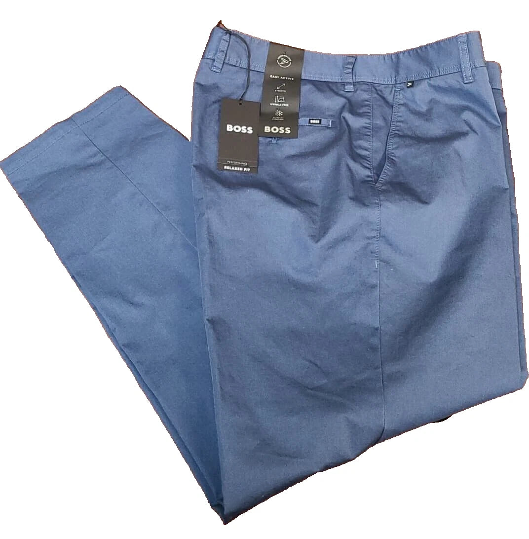 BOSS Performance Pants Easy Active Stretch Wrinkle Free Relaxed Fit - Size 38R