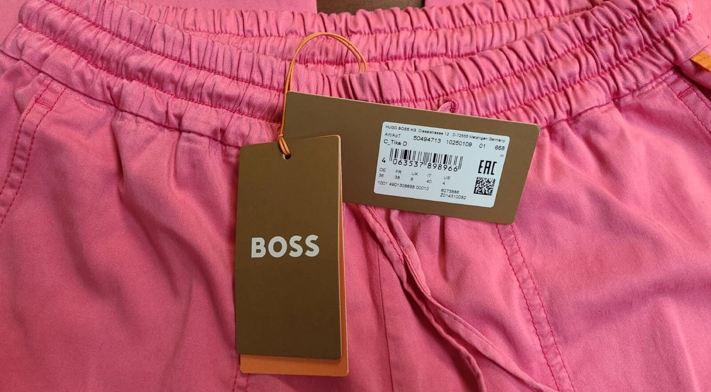 BOSS Relaxed-Fit Stretch Jogger Pants Drawstring Trousers - Size 4 /26 - NWT