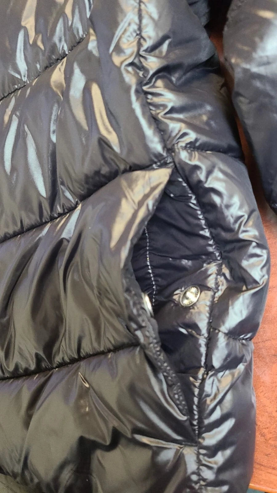 BOSS Puffer Jacket in Black Water Repellent Padded Quilted  - Size 4 / 26