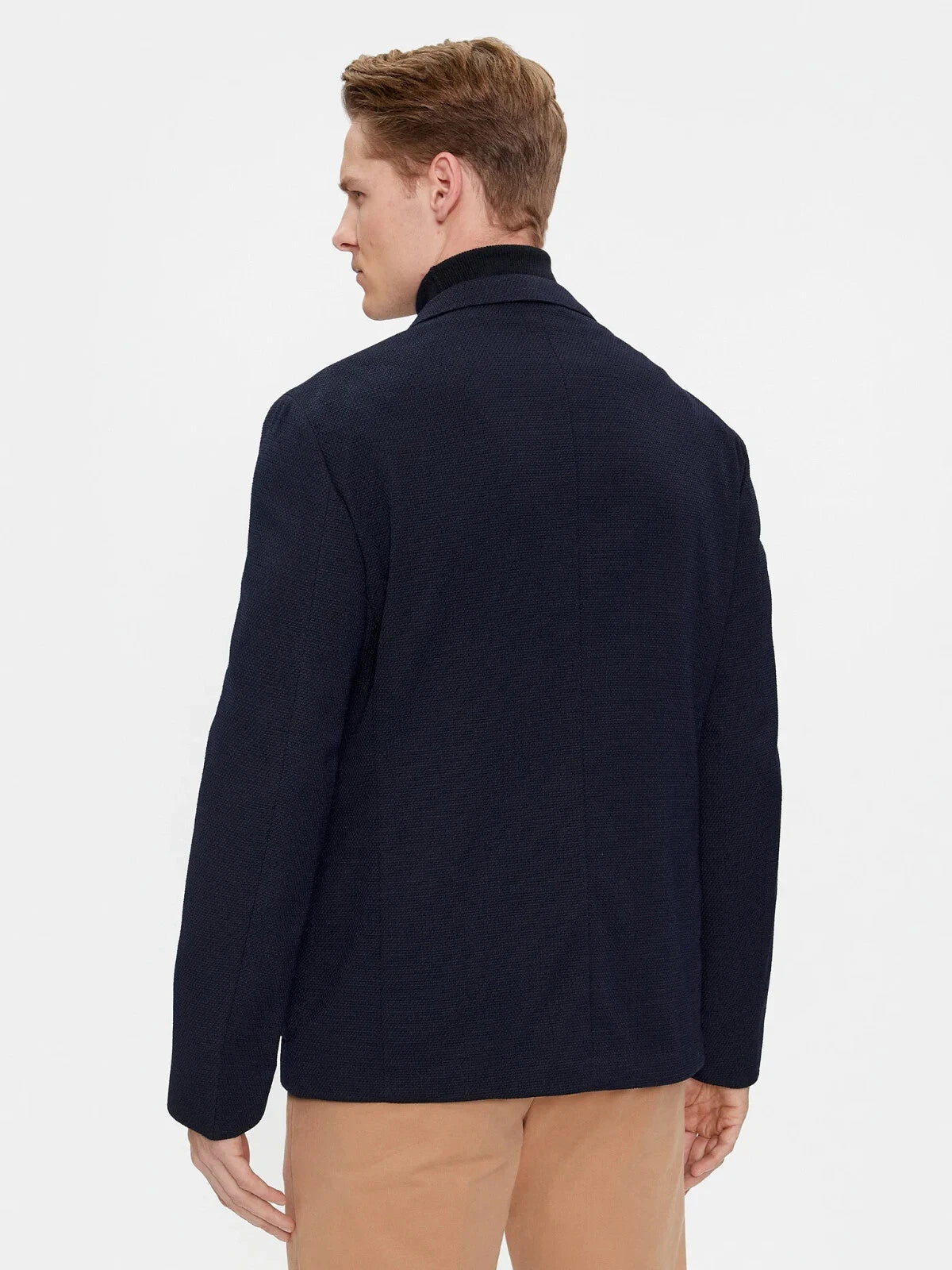 $765 BOSS Double Breasted Slim Fit Jacket Wool Blend Stretch Italian Fabric -38R