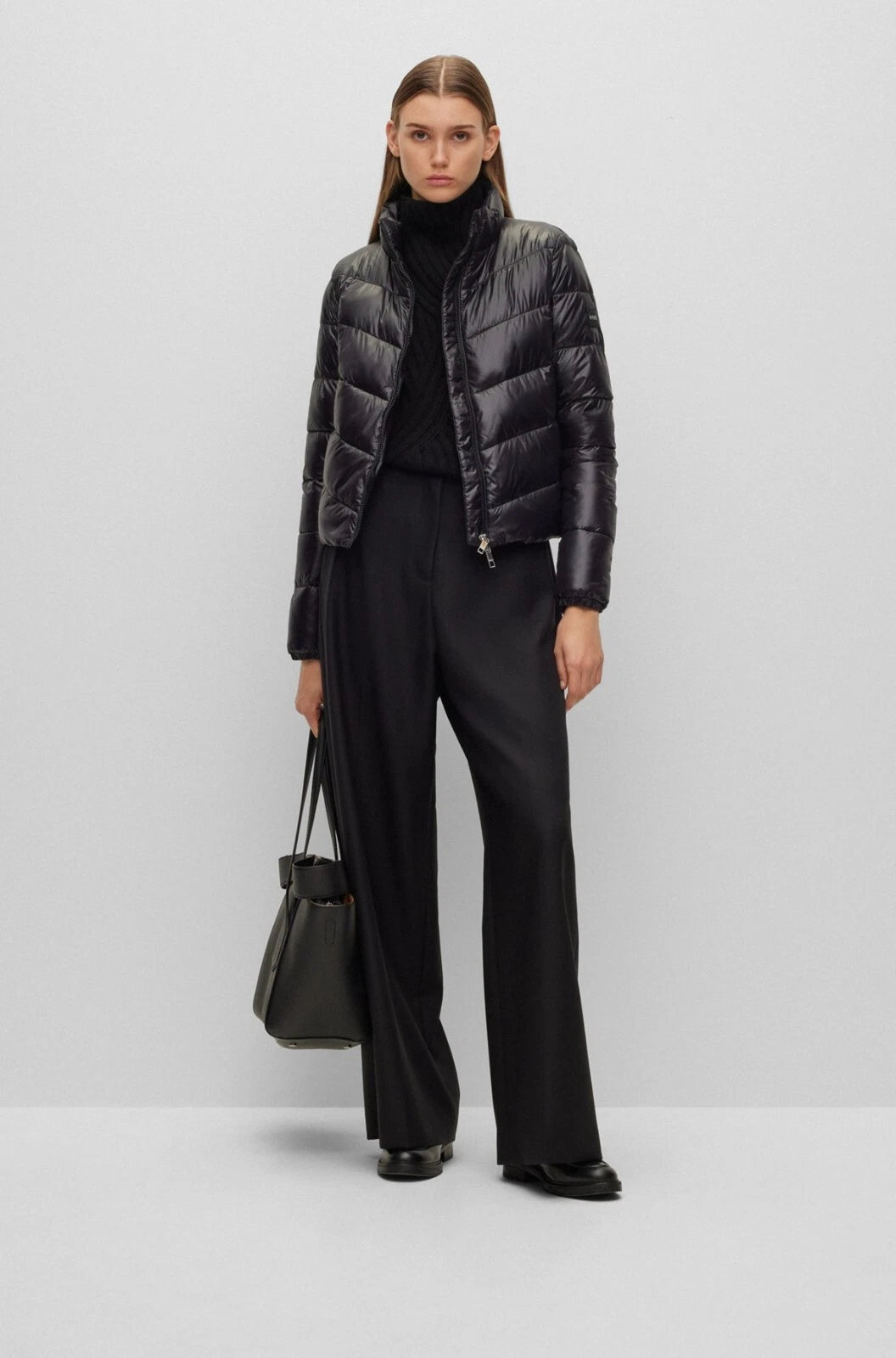 BOSS Puffer Jacket in Black Water Repellent Padded Quilted  - Size 4 / 26