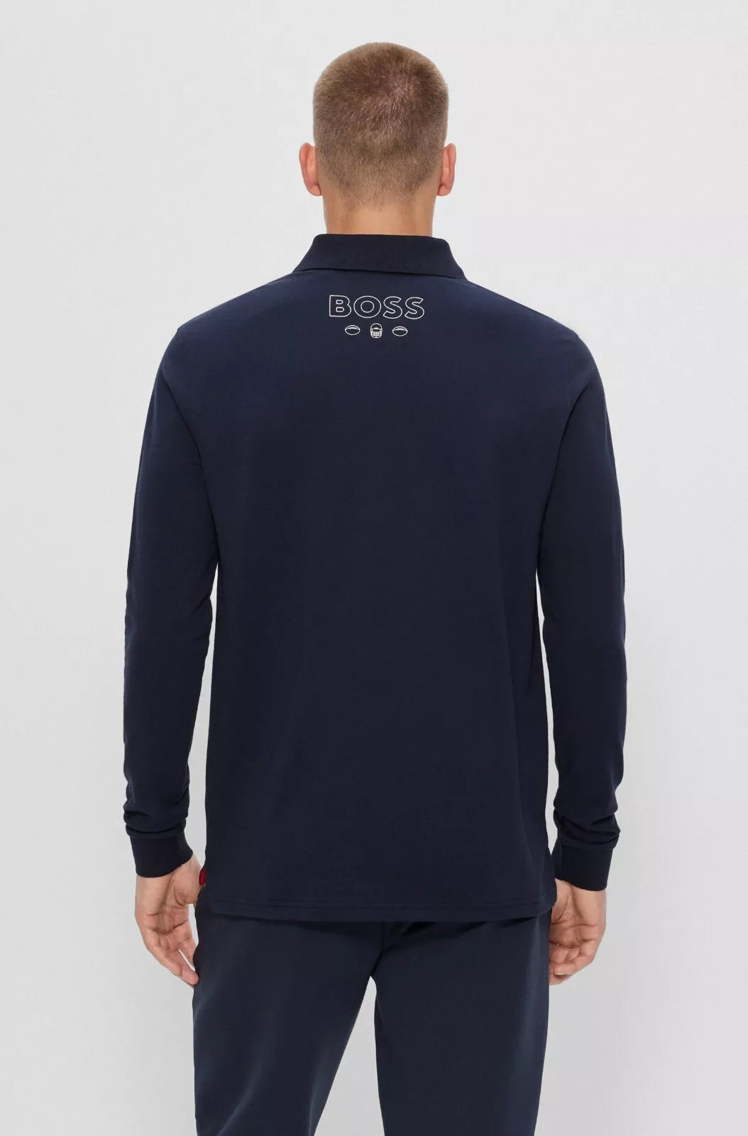 BOSS X NFL Sport New England Patriots Long Sleeves Polo Shirt in Cotton - Size L