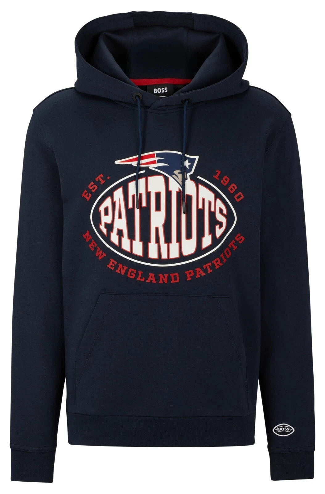 BOSS X NFL Sport New England Patriots Sweatshirt Cotton Hoodie Stretch - Size M