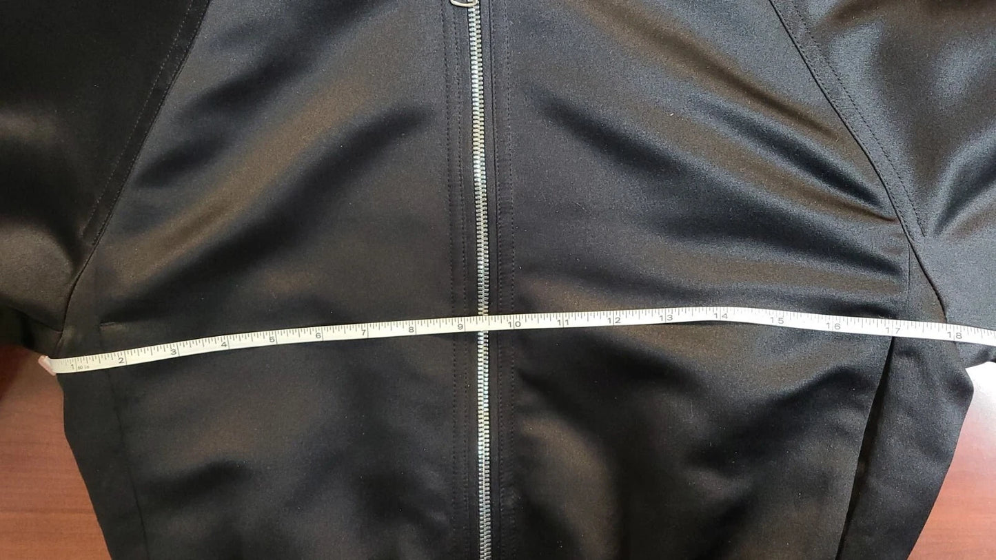 BOSS Women PANDELLA  Black Satin Bomber Jacket Relaxed Fit - Size 4 / 26