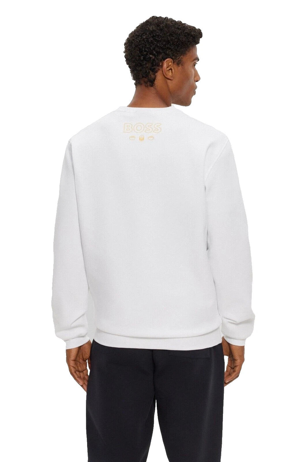 BOSS X NFL Pittsburgh Steelers Crewneck Sweatshirt White Regular Fit - Size M