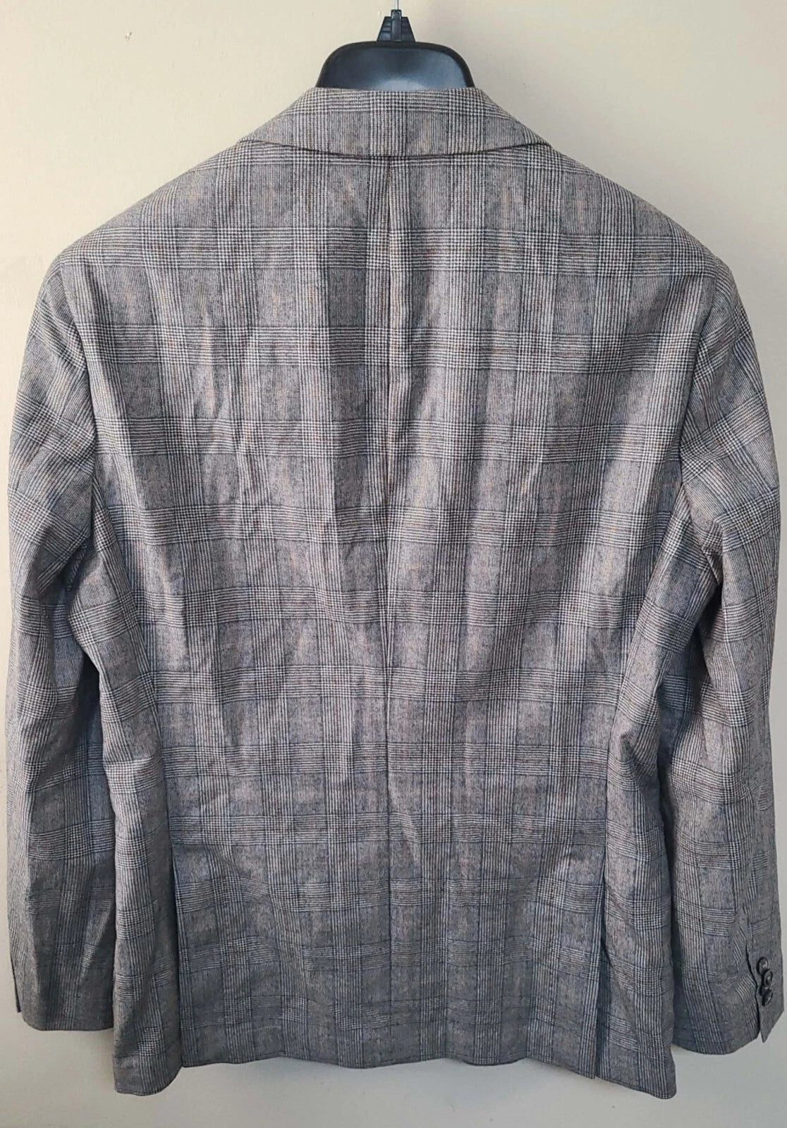 BOSS Regular Fit Jacket Checked Virgin Wool Sport Coat Italian Fabric - Size 38R