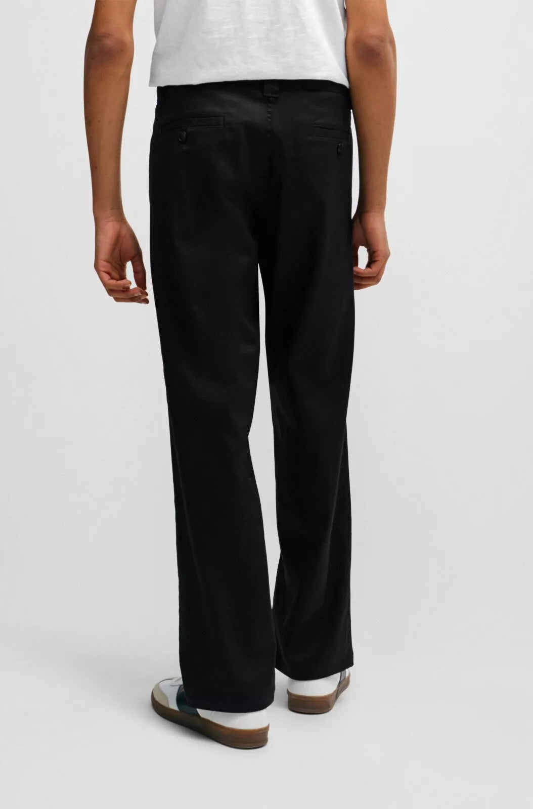 BOSS Casual Pants Chinos in Stretch Cotton Twill Relaxed Fit Black - Size 32R