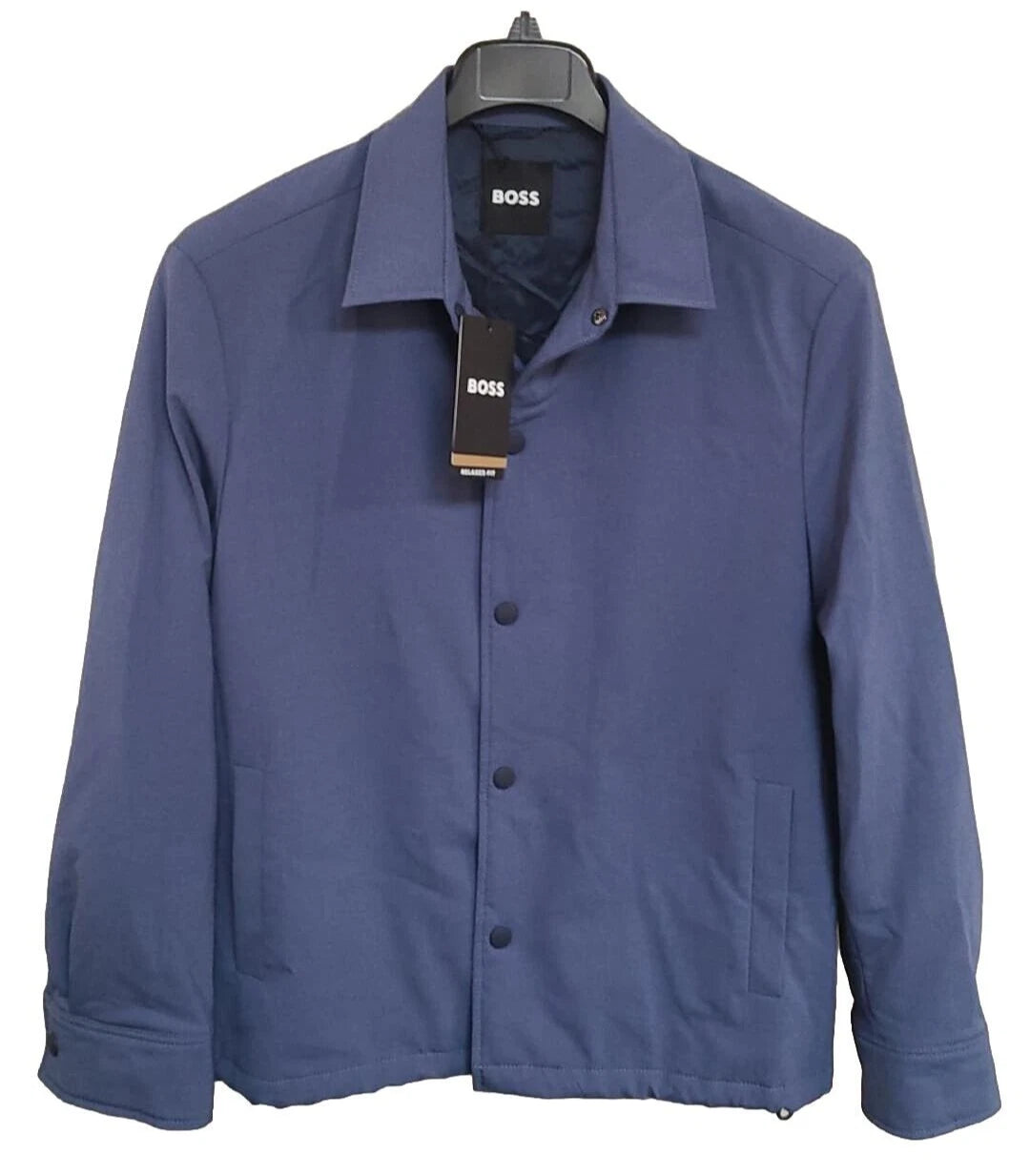 $595 - BOSS Performance Stretch Jacket Overshirt Wool Blend Relaxed - Size 38R