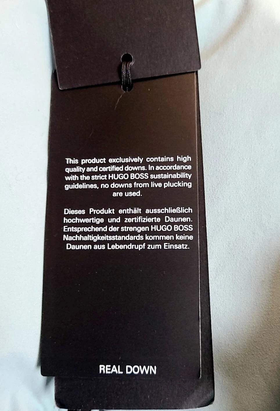 $895 - HUGO BOSS Real Down Puffer Iconic Jacket with Logo - Size 38R