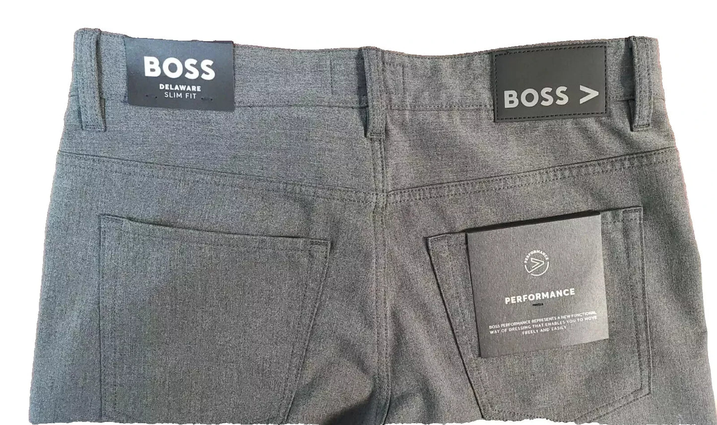 BOSS Delaware3 Performance Stretch Jeans Comfort Slim Fit Gray - Size 32 x 32