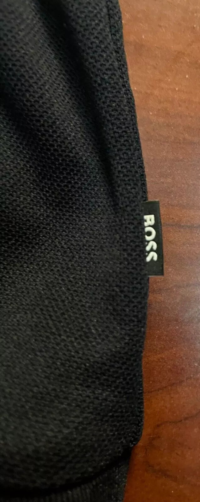 BOSS Sidney Zip-Neck Sweatshirt Sweater in Micro Structured Dark Blue - Size M