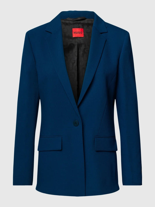 HUGO BOSS Alarlas Women Jacket Blazer in Wool Blend Dark Blue - Size  4 / 26