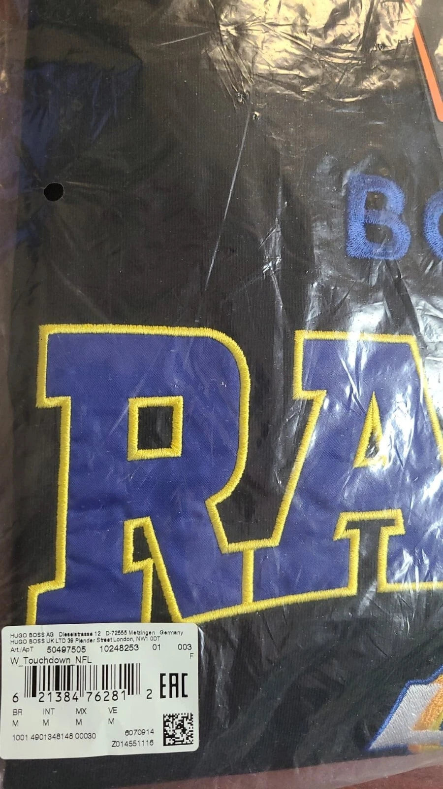 BOSS X NFL Hoodie Los Angeles Rams Sweatshirt in Cotton - Size M - New with Tag