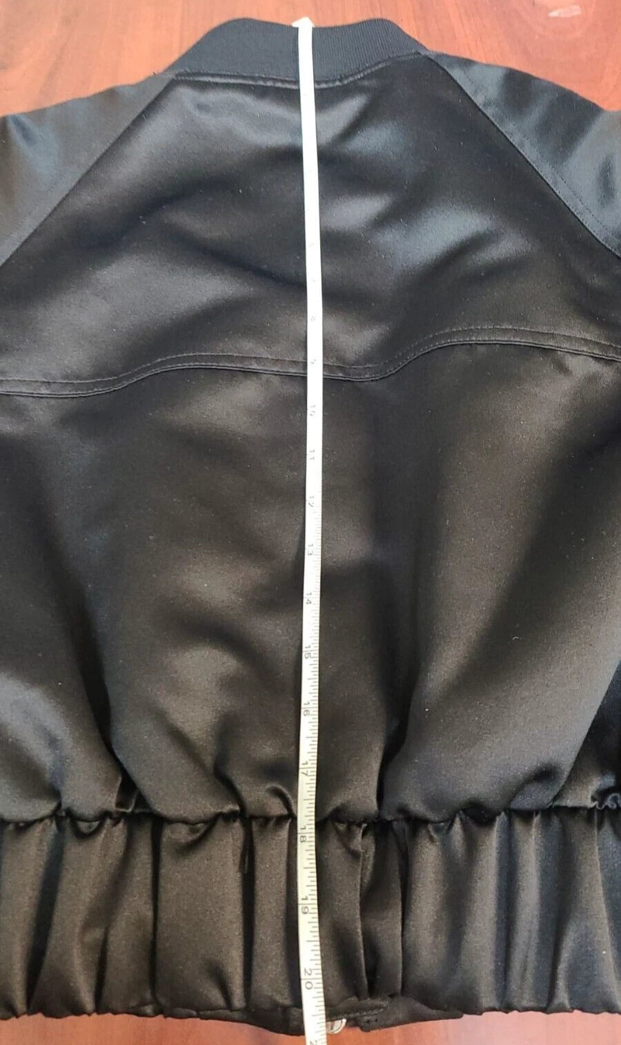 BOSS Women PANDELLA  Black Satin Bomber Jacket Relaxed Fit - Size 4 / 26