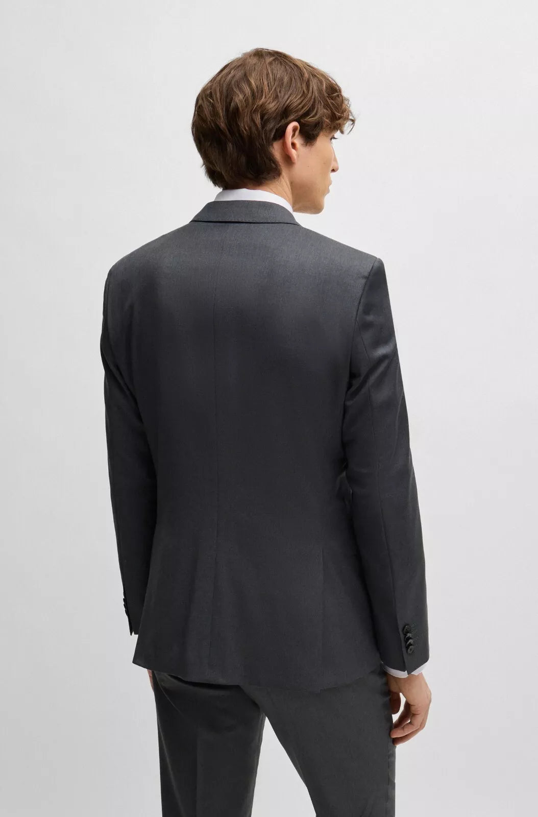 $645 - BOSS Suit Jacket Stretch Wool Reda Italian Fabric Slim Fit - Size 40R