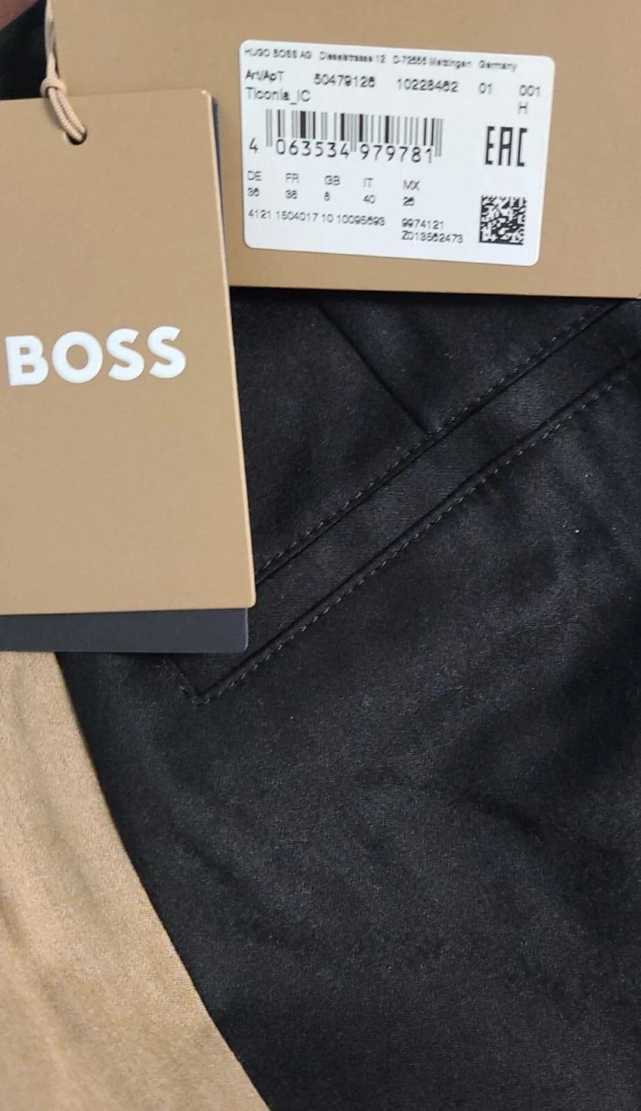 BOSS Women Wool Pants with Signature Stripe - Regular Fit - Size 4 / 26