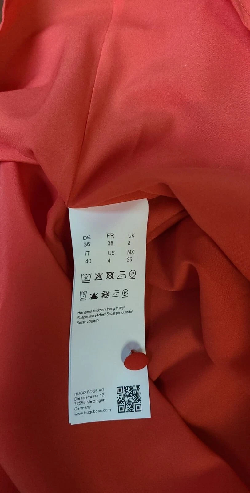 $398 - BOSS Danbena Knee Fit Flare Dress Cutout Front Chest - Size 4 /26