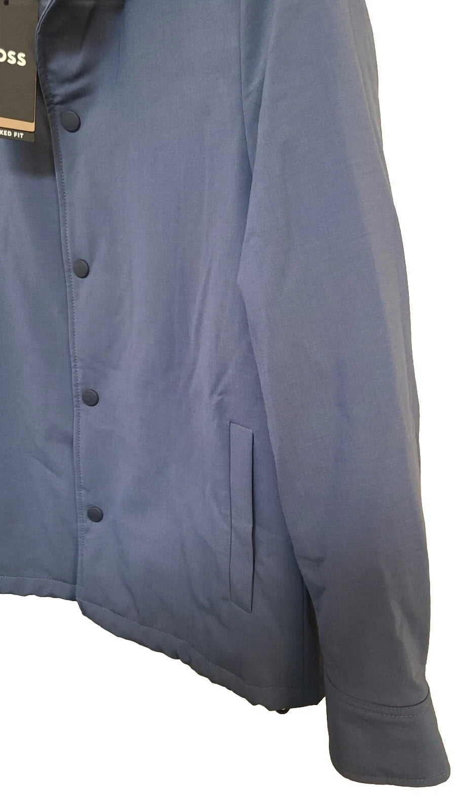 $595 - BOSS Performance Stretch Jacket Overshirt Wool Blend Relaxed - Size 38R