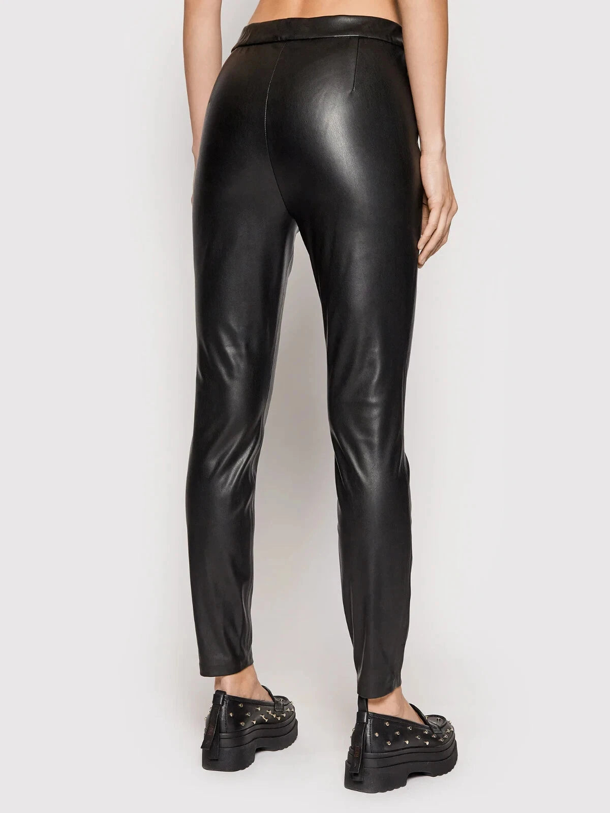 HUGO BOSS Women Taslima Skinny Fit Faux Leather Leggings Pants Black- Size 4 /26