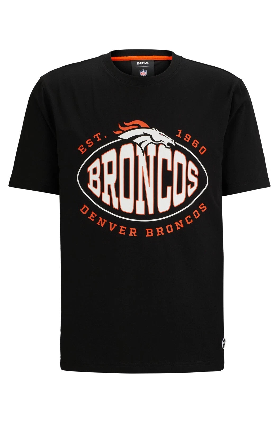 BOSS X NFL Denver Broncos Cotton T-Shirt in Black - Size M