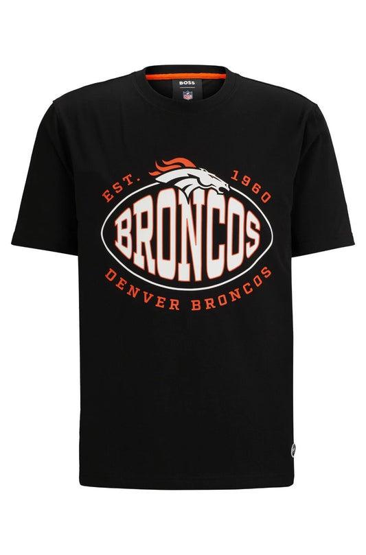 BOSS X NFL Denver Broncos Cotton T-Shirt in Black - Size M