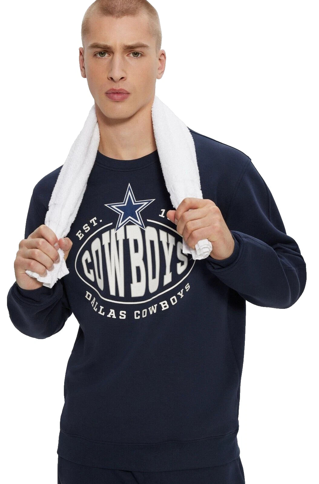 BOSS X NFL Sport Dallas Cowboys Crewneck Sweatshirt Comfort Stretch - Size M