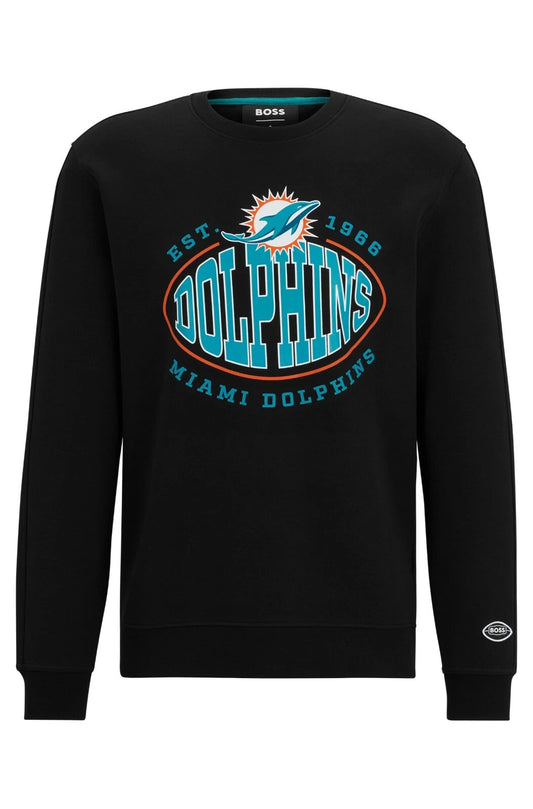 BOSS X NFL Sport Miami Dolphins Crewneck Sweatshirt Comfort Stretch - Size M