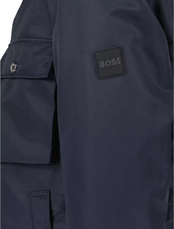 BOSS Contelda Field Utility Jacket Water Repellent Inner Hood Regular Fit - 38R