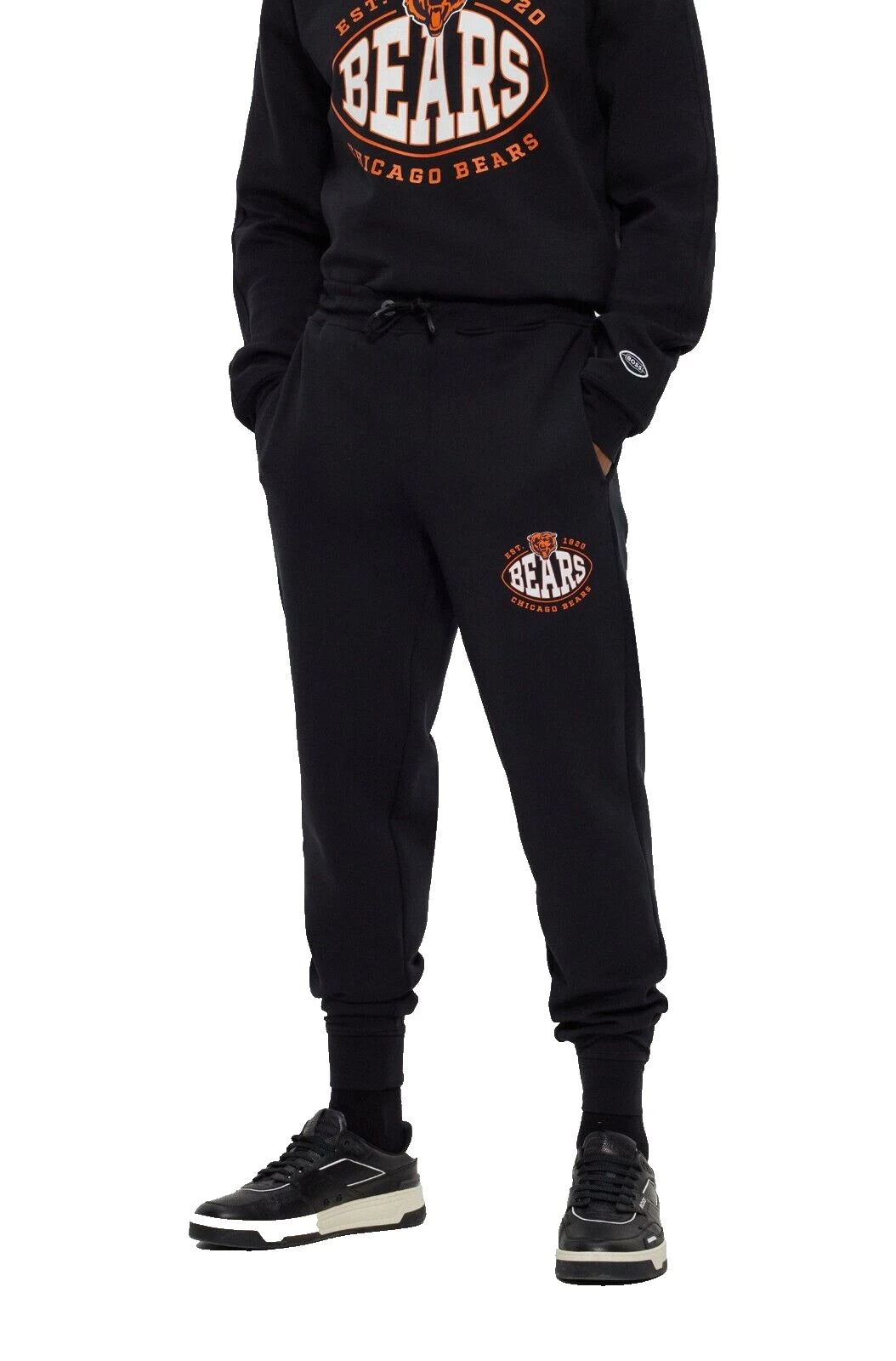 BOSS X NFL Chicago Bears Sweatpants in Black Active Tracksuit Joggers - Size M