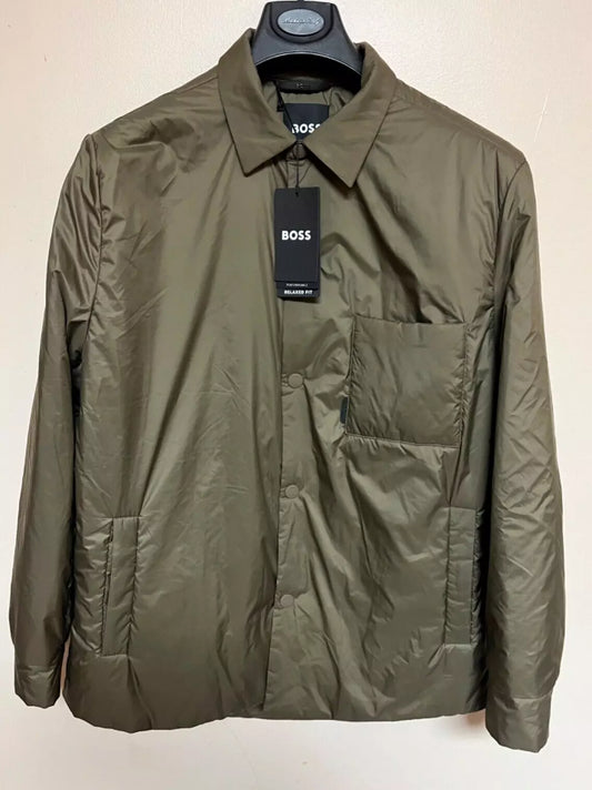 $595 -BOSS Performance Jacket Padded Overshirt Water Repellent Lightweight  -38R