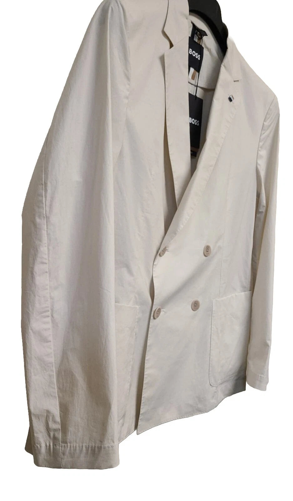 BOSS Hanry Double Breasted Slim Jacket Soft Stretch Cotton Italian Fabric - 40R