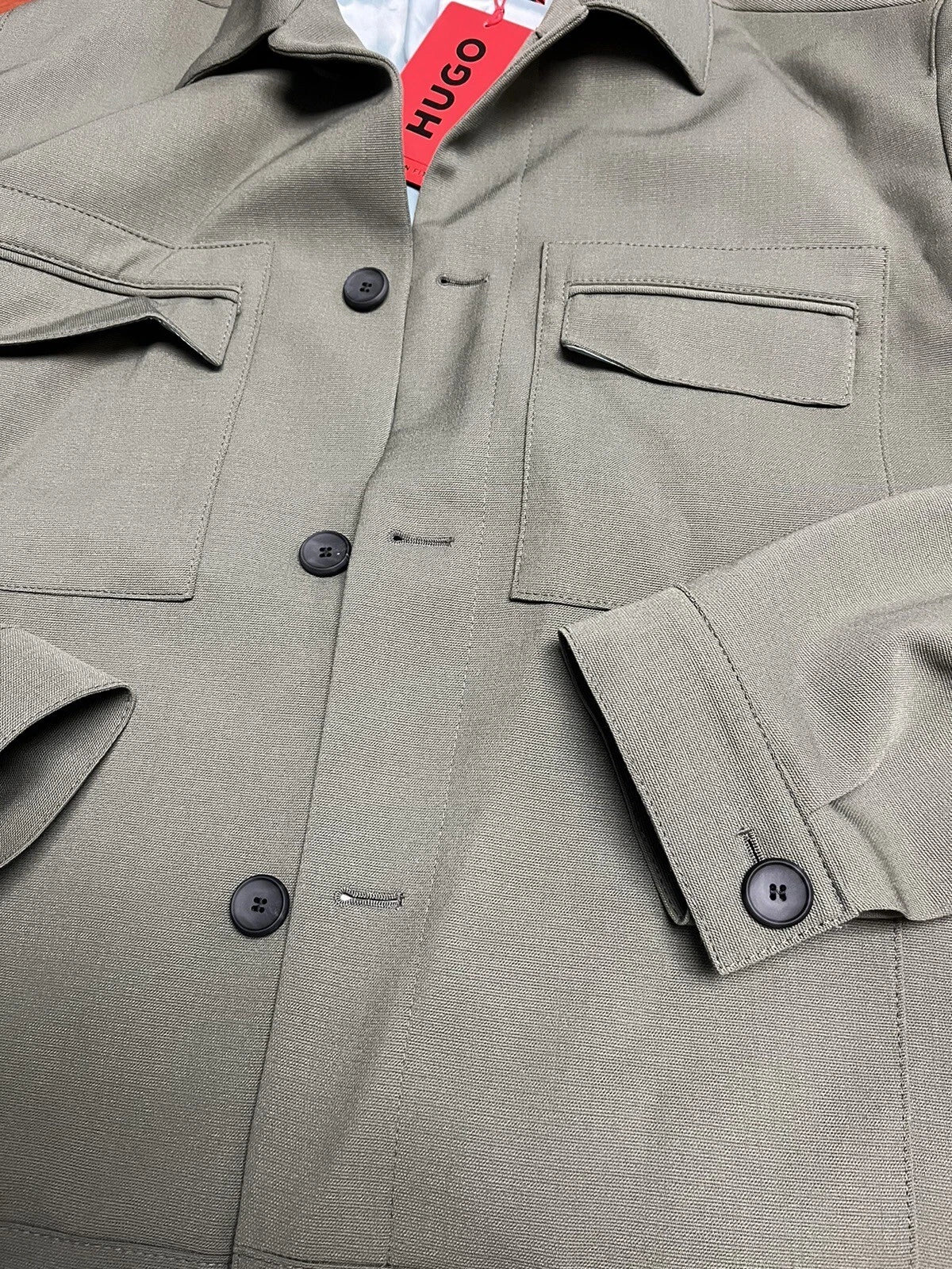 HUGO BOSS Wool Blend Jacket Performance Stretch Fabric Modern Fit - Size 38R