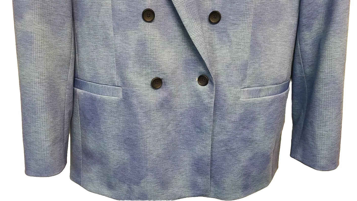 $1,395 - HUGO Modern Fit Double-Breasted Suit Performance Super Flex - M