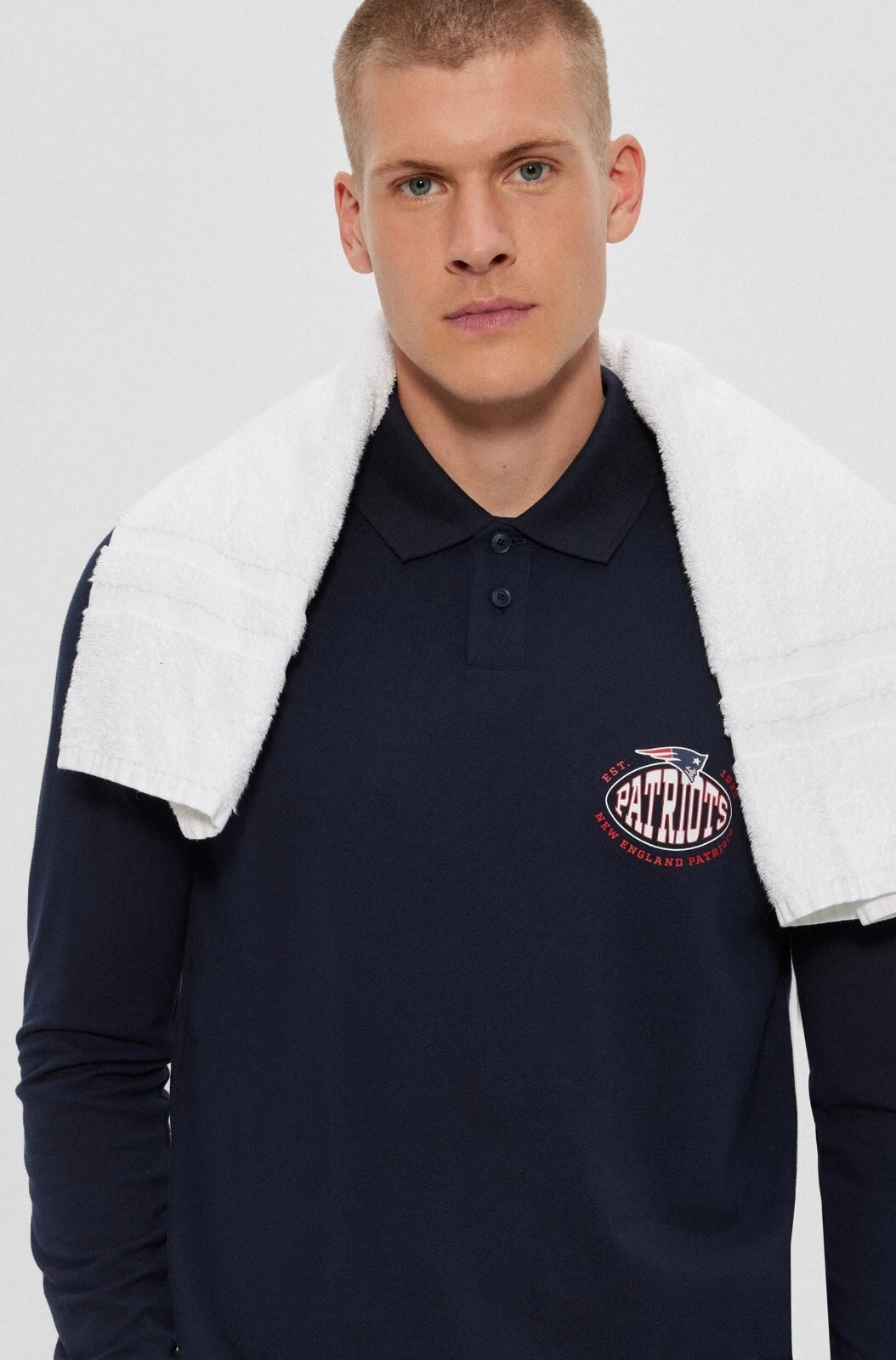 BOSS X NFL New England Patriots Sport Long Sleeve Polo Shirt in Cotton - Size L