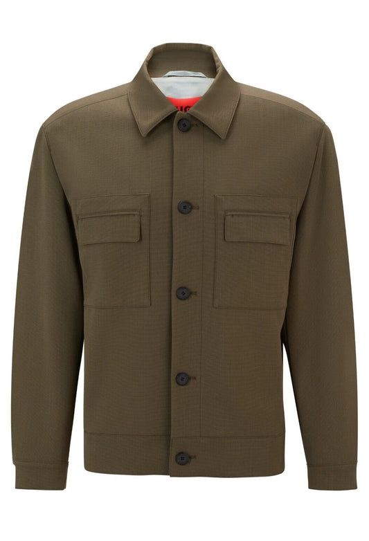 HUGO BOSS Wool Blend Jacket Performance Stretch Fabric Modern Fit - Size 38R