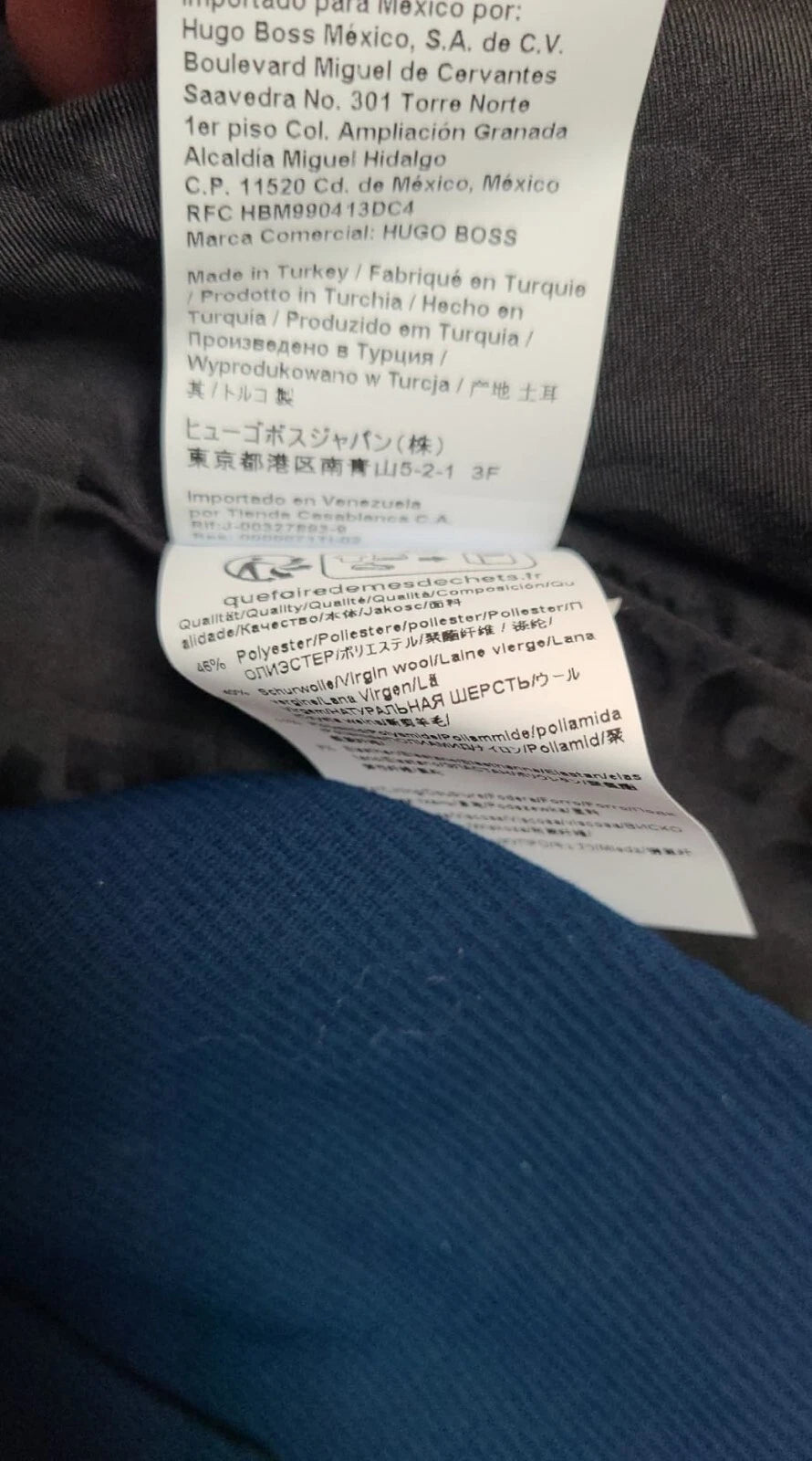 HUGO BOSS Alarlas Women Jacket Blazer in Wool Blend Dark Blue - Size  4 / 26