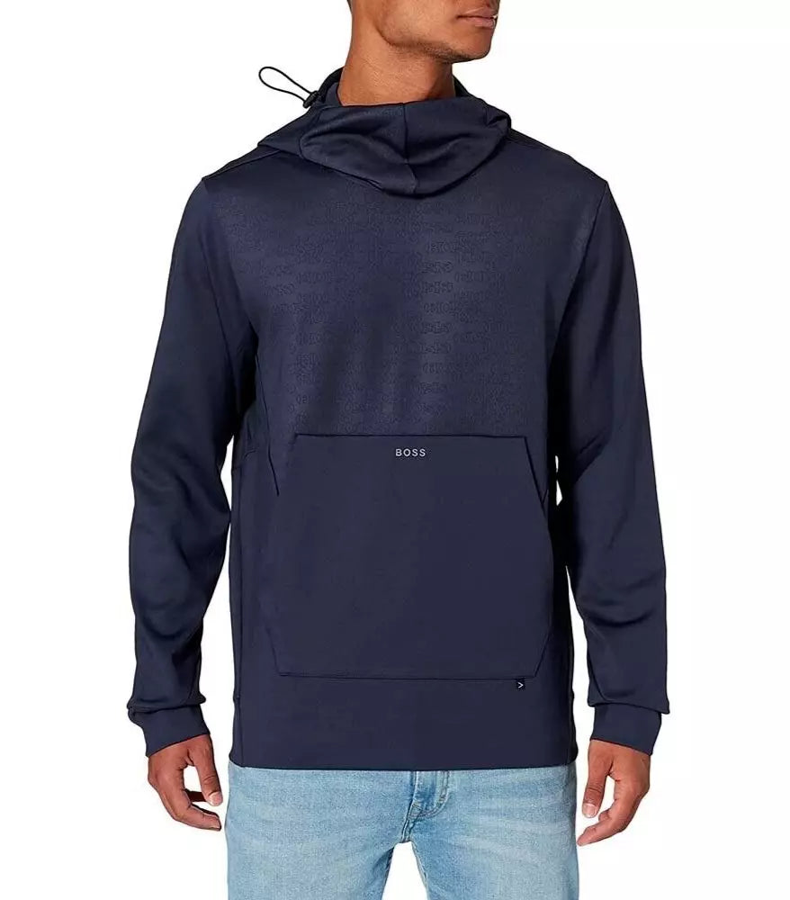 HUGO BOSS Performance Stretch Sweatshirt w Convertible Mask Hoodie Regular - M