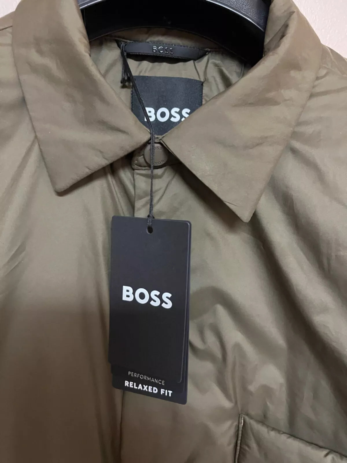 $595 -BOSS Performance Jacket Padded Overshirt Water Repellent Lightweight  -38R