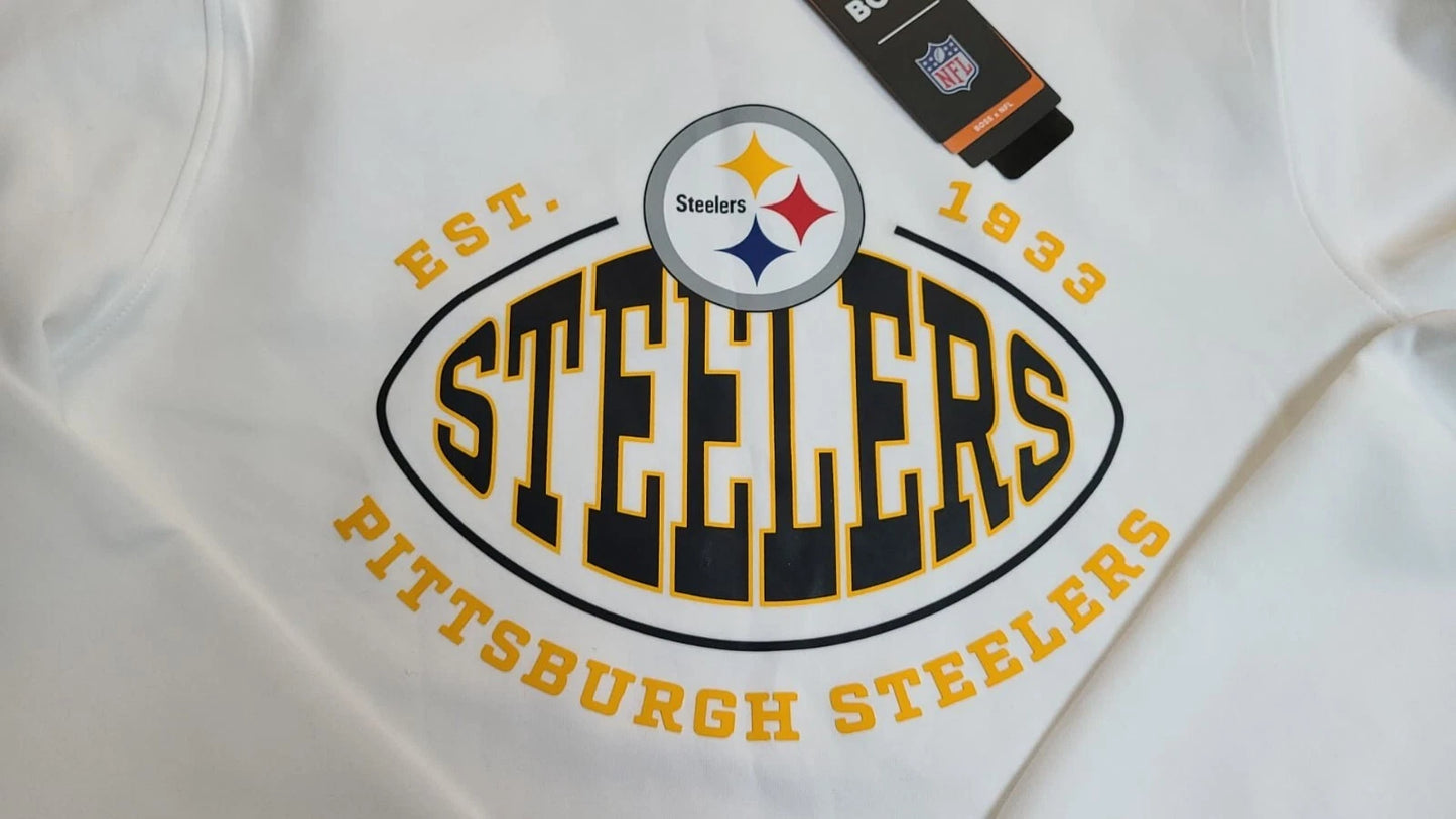 BOSS X NFL Pittsburgh Steelers Crewneck Sweatshirt White Regular Fit - Size M