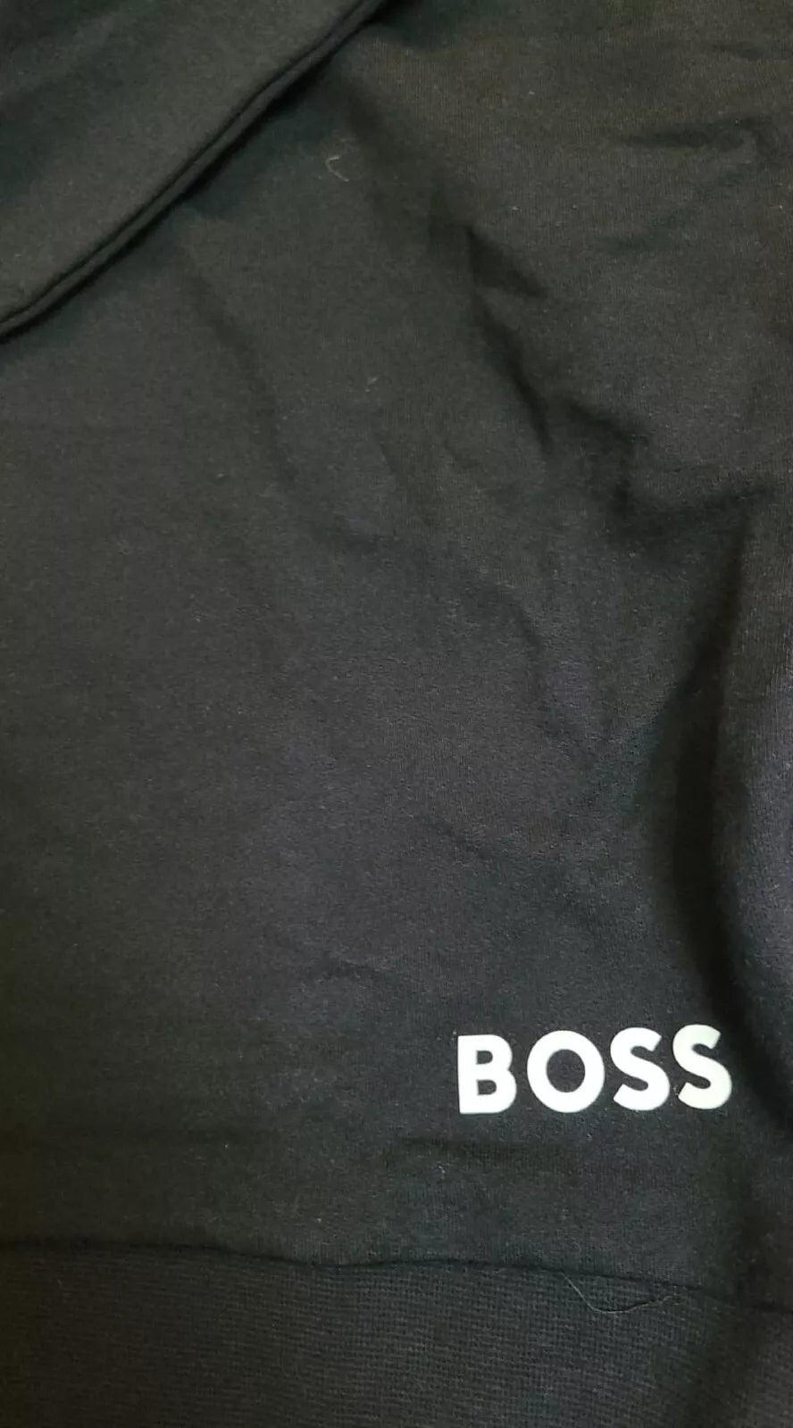 BOSS Black Hooded Sweatshirt Stretch Color-Blocked Contrast Logo Regular Fit - M