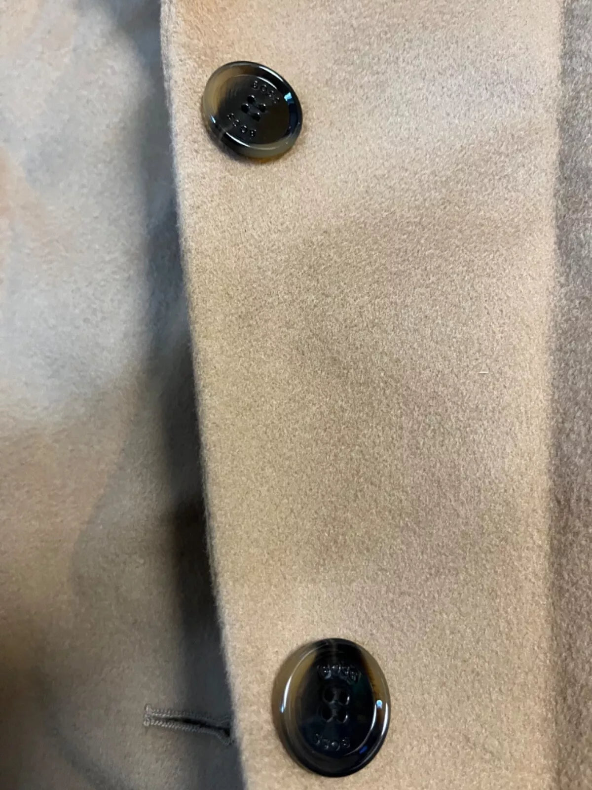 BOSS Women Formal Coat in Wool and Cashmere Beige Slim Fit -  Size 4 / 26
