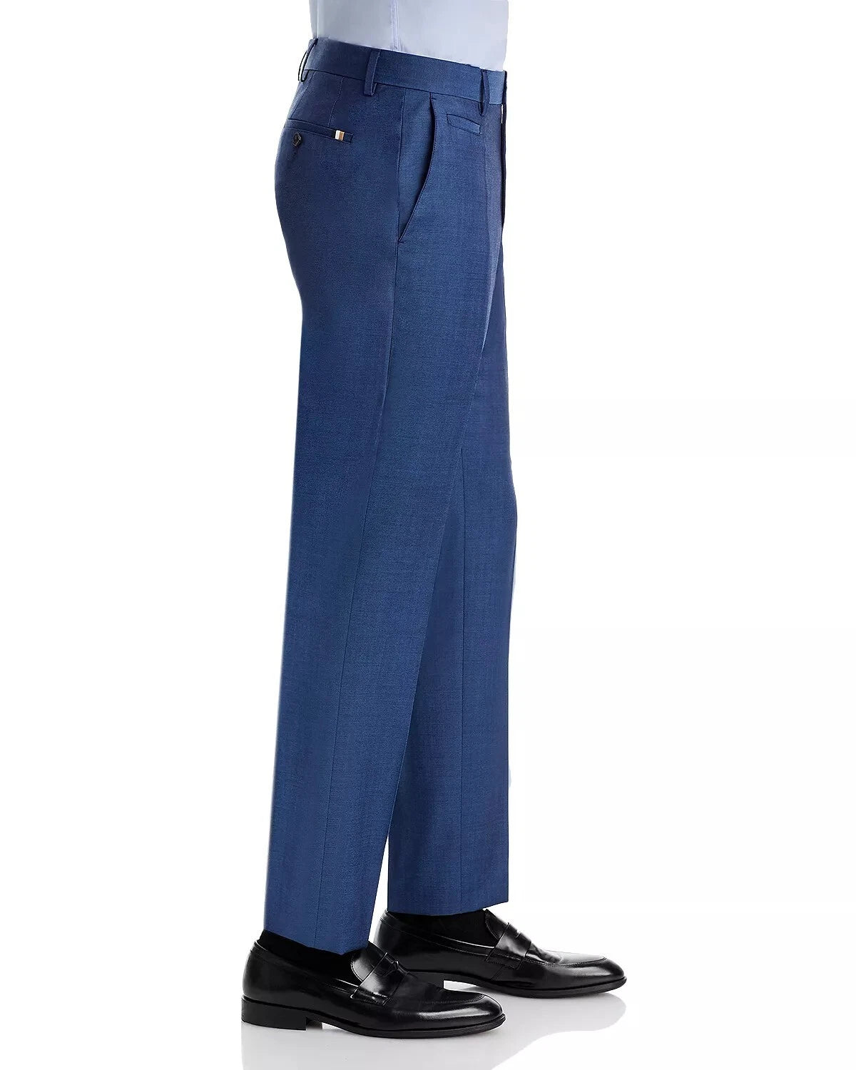 BOSS Genius Dress Pants 100% Wool Slim Fit Blue - Size 32R
