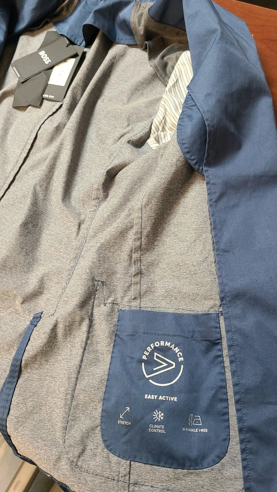 $495 - BOSS Hanry Slim Fit Jacket Performance Stretch Fabric - Size 38R