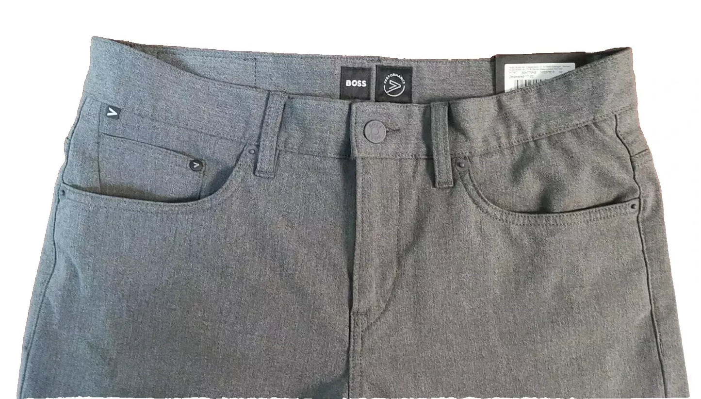 BOSS Delaware3 Performance Stretch Jeans Comfort Slim Fit Gray - Size 32 x 32