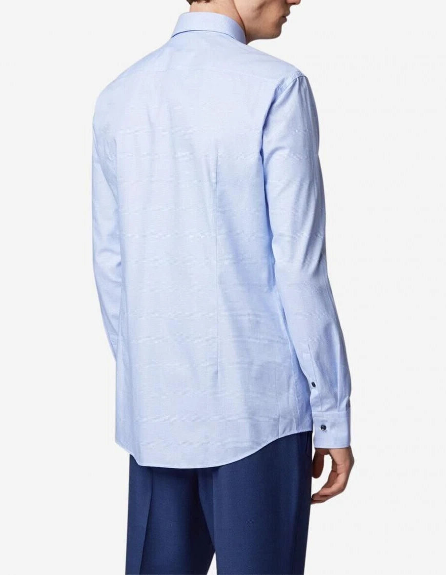 HUGO BOSS Jano Slim Fit Easy Iron Dress Shirt in Blue - Size 15.5 / 39