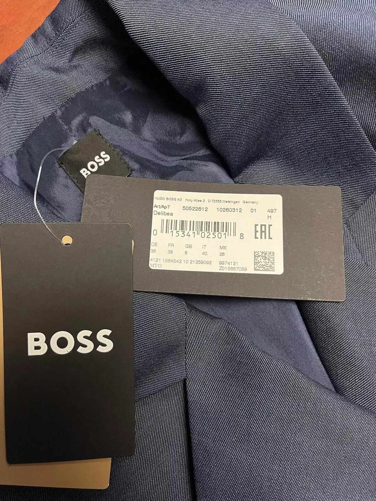 BOSS Delibea Sleeveless Button Front Dress in Virgin Wool Blue - Size 4 / 26