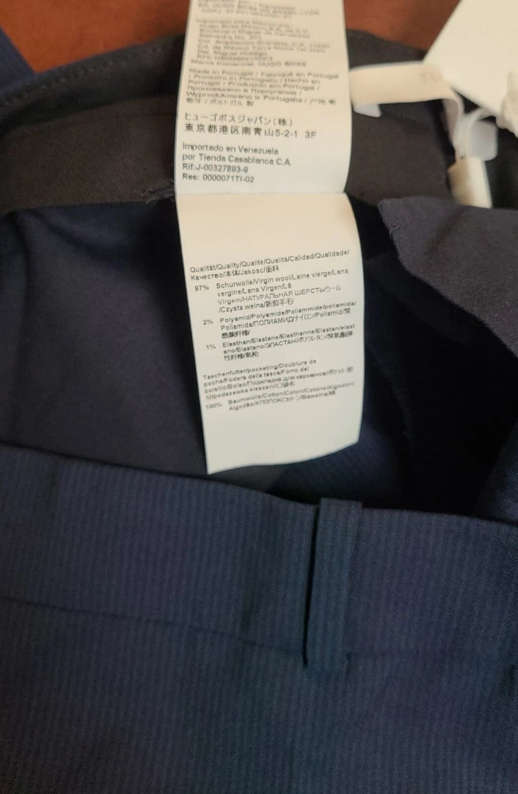 $278 HUGO BOSS Tamea Stretch Virgin Wool Trousers Dress Pants - Size 4 /26 - NWT