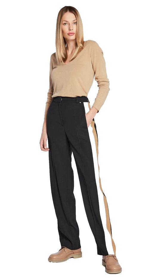 $348 - HUGO BOSS Stretch Twill Pants Regular Fit Signature Stripe - Size 4 / 26