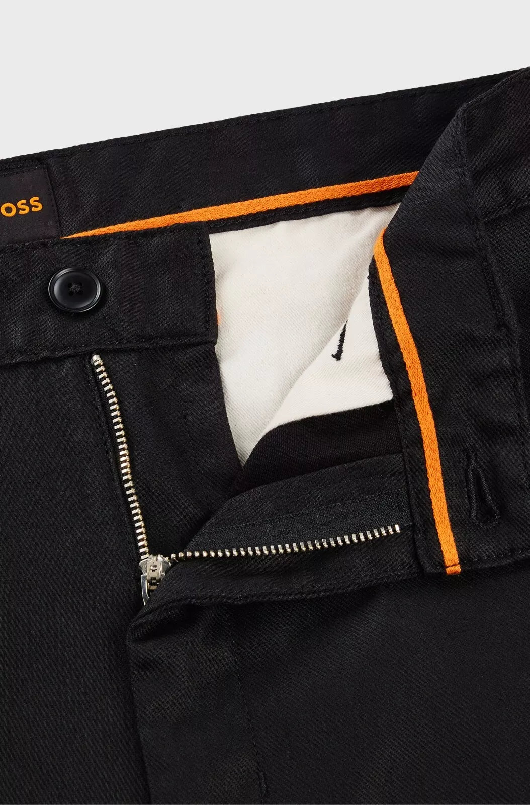 BOSS Casual Pants Chinos in Stretch Cotton Twill Relaxed Fit Black - Size 32R